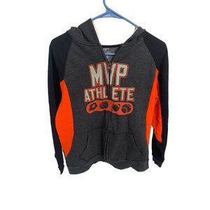 Simply For Sports Boys Size XL 18 20 Black Orange Gray Hoodie Hooded Sweatshirt